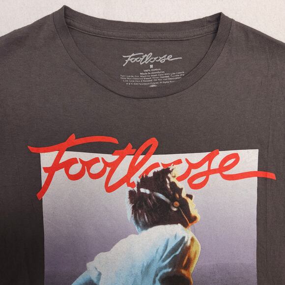 Footloose Movie Graphic Crew Neck Short Sleeve Casual T Shirt Womens Size M Gray - Picture 1 of 10